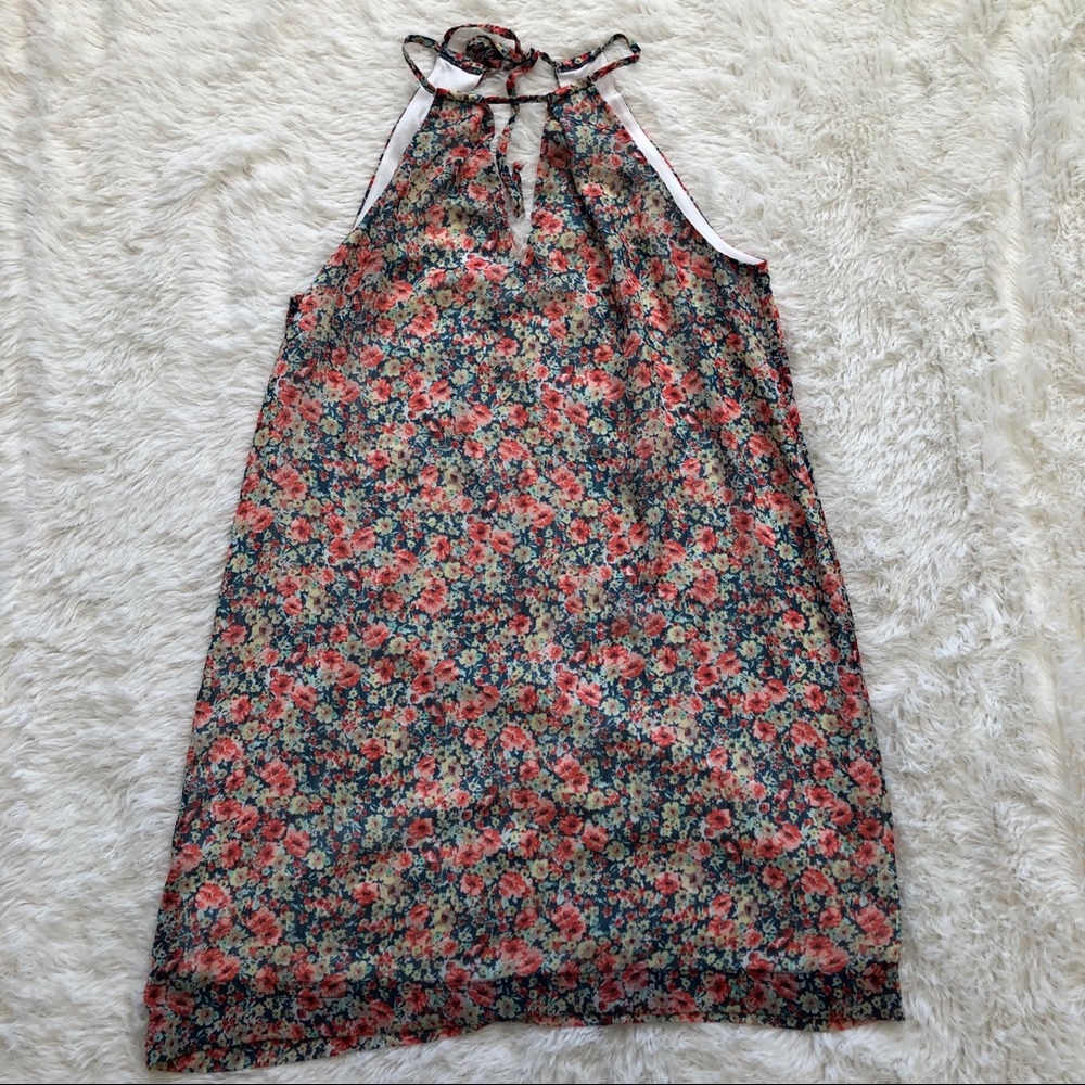 Beige by ECI Floral Sheath Dress Tie Halter Neck - Picture 5 of 13